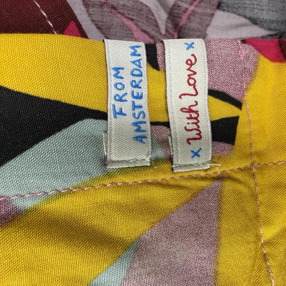 NWOT Scotch & Soda Colorful Botanical Print Camp Shirt Men's Size Large - Picture 8 of 13